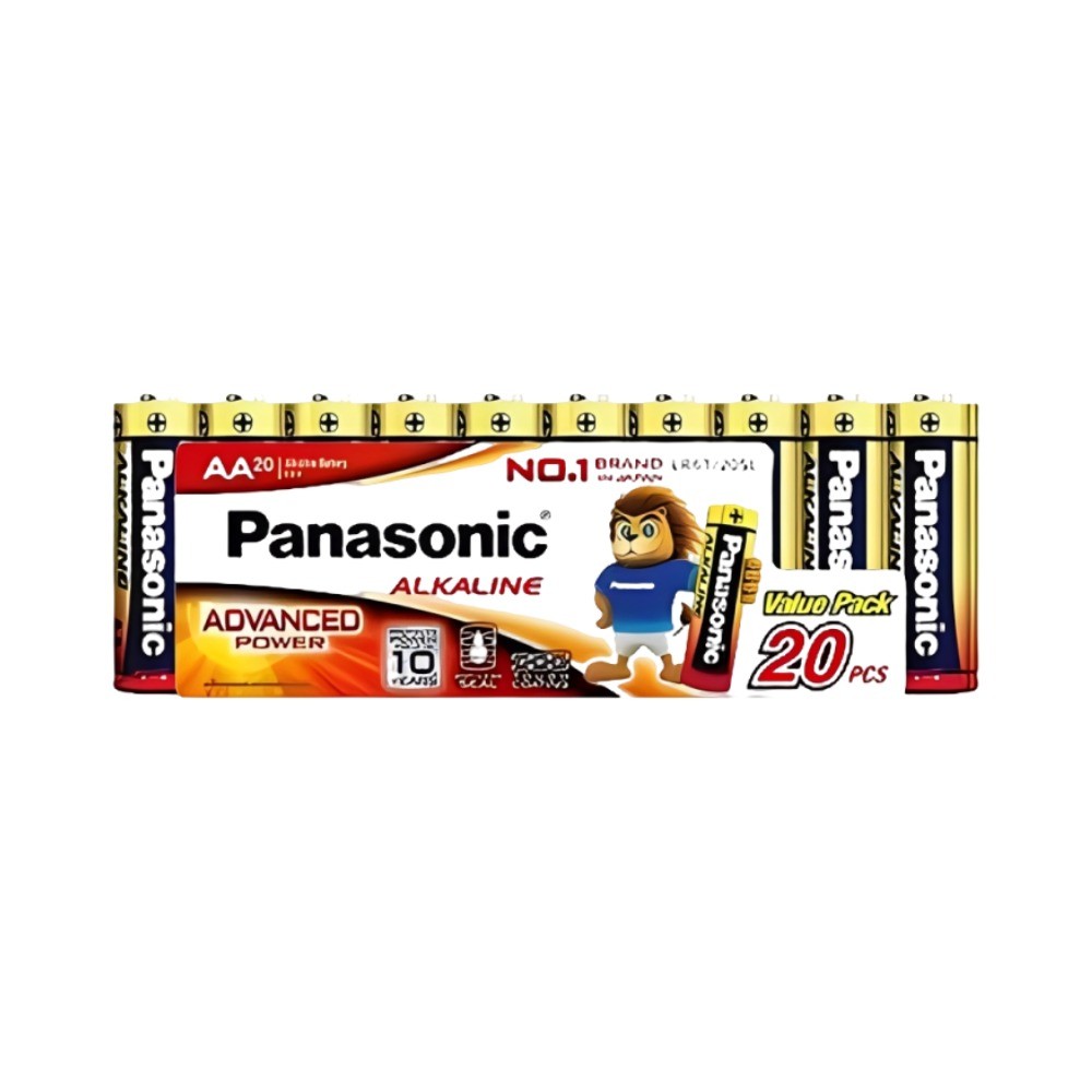 ถ่านอัลคาไลน์ PANASONIC LR6T 20SL บรรจุ 20 ก้อน พลังงานเสถียรยาวนาน