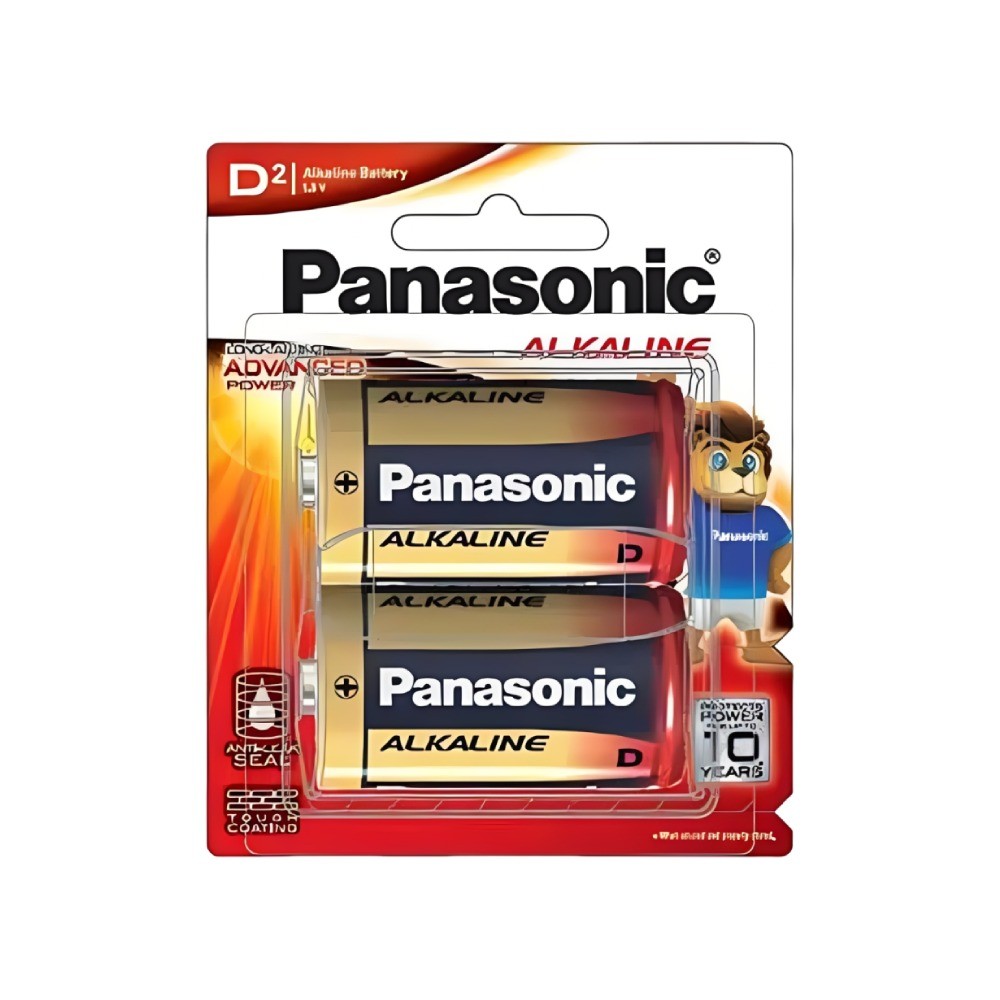 ถ่านอัลคาไลน์ PANASONIC LR20T 2B ขนาด D บรรจุ 2 ก้อน