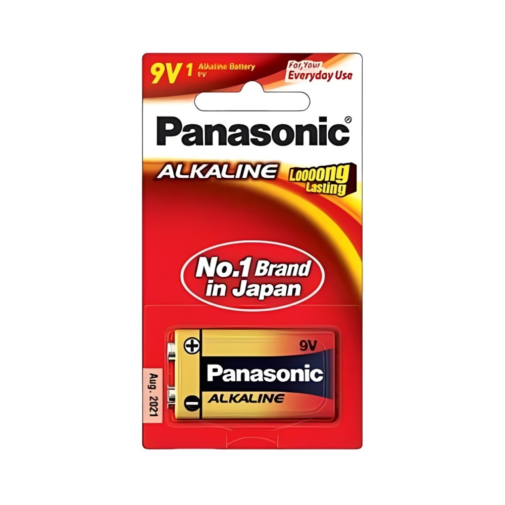 ถ่านอัลคาไลน์ PANASONIC 6LR61T 1SL 9 โวลต์ ให้พลังงานยาวนาน