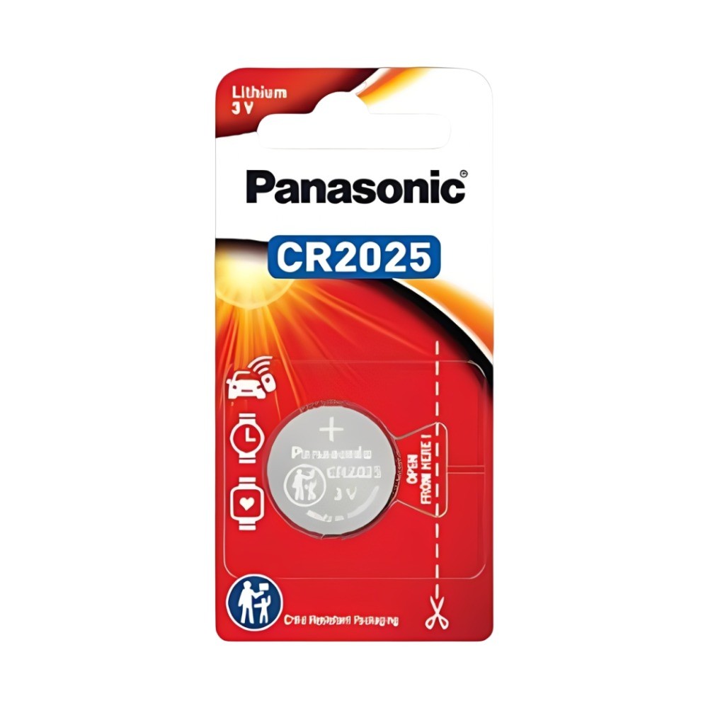 ถ่านกระดุมลิเธียม PANASONIC CR2025PT 1B พลังงานสูงสำหรับอุปกรณ์อิเล็กทรอนิกส์