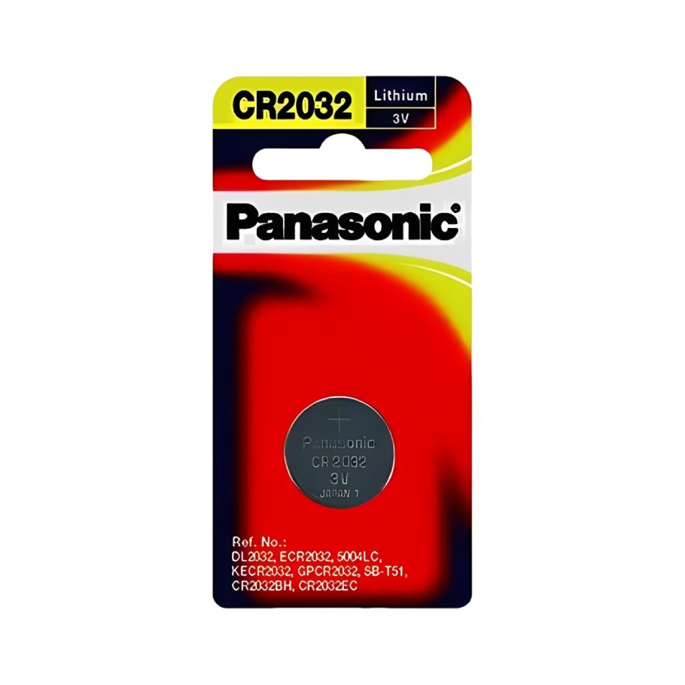 ถ่านกระดุมลิเธียม PANASONIC CR2032PT 1B คุณภาพสูงสำหรับอุปกรณ์อิเล็กทรอนิกส์