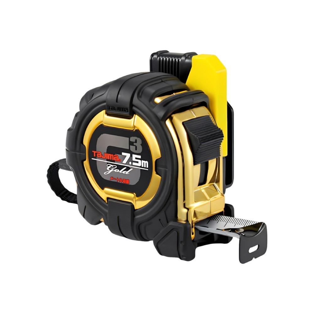 ตลับเมตร TAJIMA SFG3GL25 75BL รุ่น SEFU G3 GOLD LOCK พร้อมตัวยึดเข็มขัดกันตก