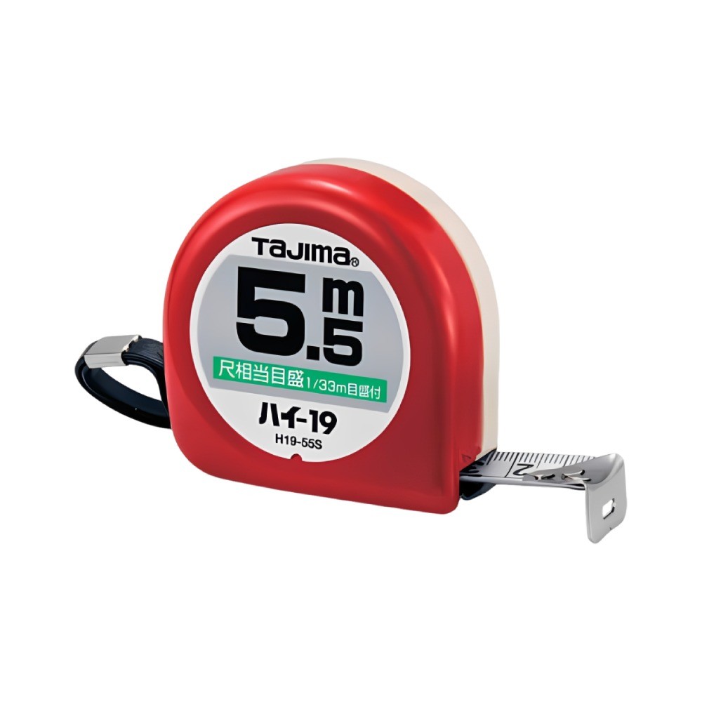 ตลับเมตร TAJIMA H1955SBL ขนาด 19 มม x 5 5 เมตร มาตรฐานญี่ปุ่นพร้อมสเกล Shaku
