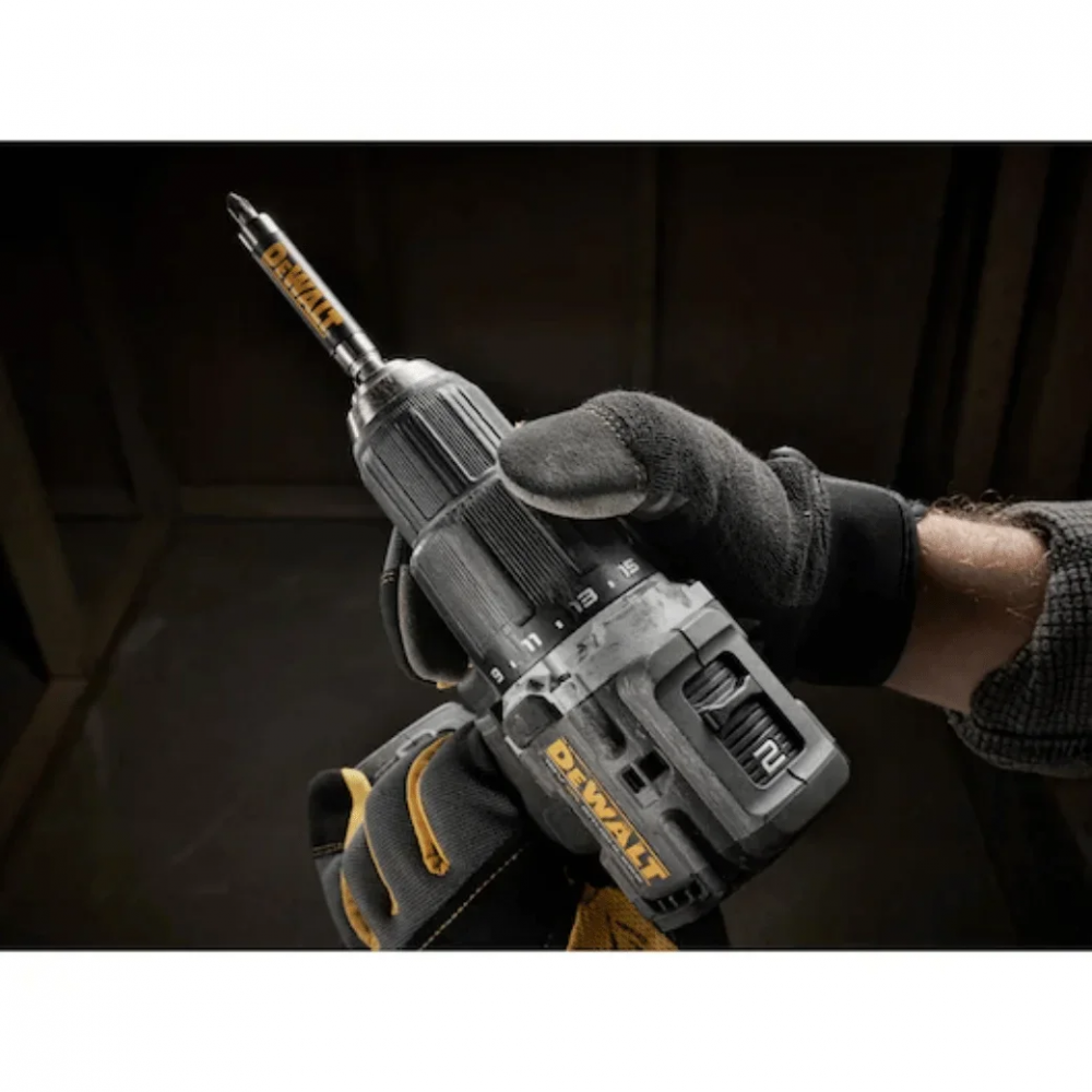 สว่านไร้สาย DEWALT DCD100M1T 18V พร้อมแบตเตอรี่ 4 0Ah x  1 ก้อน     แท่นชาร์จ