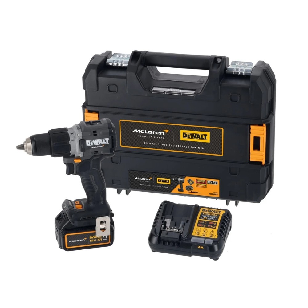 ชุดสว่านกระแทกไร้สาย DEWALT DCD85MM1T QW 18V  พร้อมแบตเตอรี่ 4 0Ah x  1 ก้อน     แท่นชาร์จ