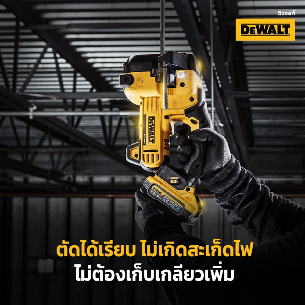 เครื่องตัดเหล็กสตัดไร้สาย DEWALT DCS350B 20V  เครื่องเปล่า 