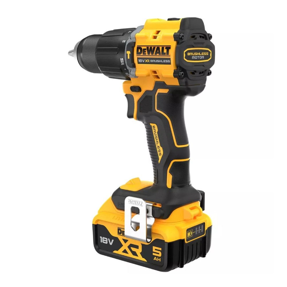 สว่านกระแทกไร้สายไร้แปรงถ่าน DEWALT DCD799P1T B1 20V Max พร้อมแบตเตอรี่ 5Ah 1 ก้อน และกล่อง TSTAK