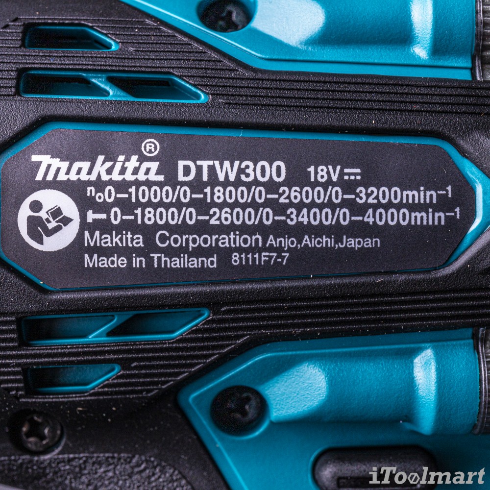 บล็อกไร้สาย MAKITA รุ่น DTW300Z ขนาด 1/2 นิ้ว 18V. (330 Nm.) ตัวเปล่า