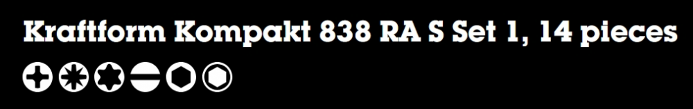 ชุดไขควงอเนกประสงค์ Wera Kraftform Kompakt 838 RA S Set 1, 05051060001 ชุด 14 ชิ้น