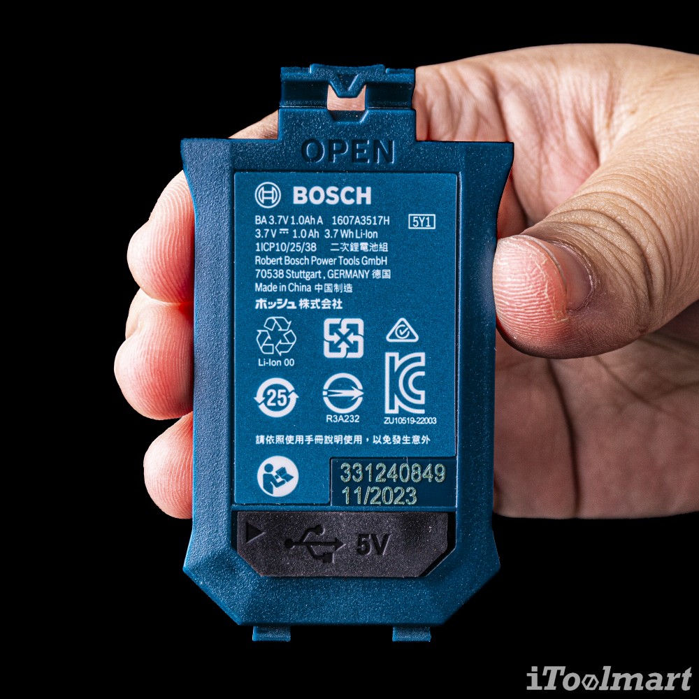 แบตเตอรี่ BOSCH BA 3.7V 1.0Ah (1 608 M00 C5D)