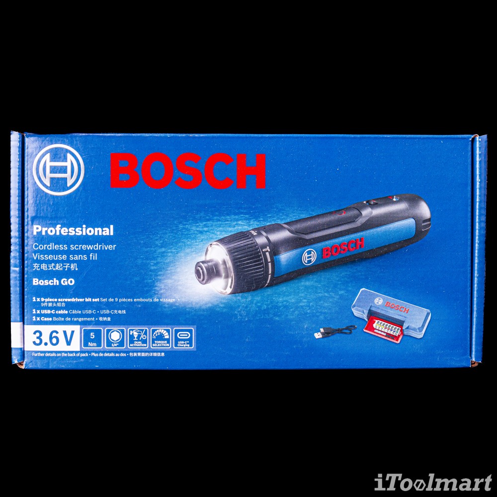 ไขควงไฟฟ้าไร้สาย Bosch GO 3 Kit (3.6V) 0 601 9H2 281