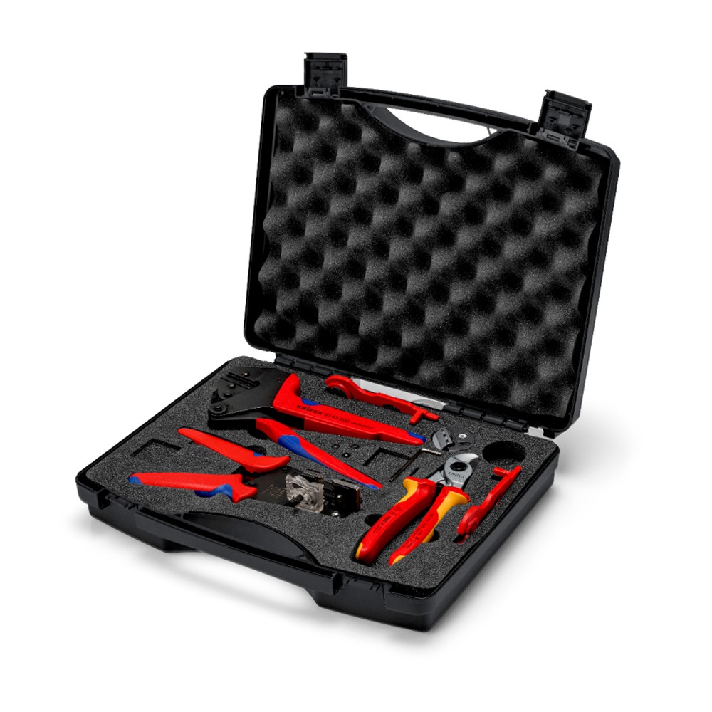 ชุดเครื่องมือช่างไฟฟ้า สำหรับพลังงานแสงอาทิตย์ KNIPEX 97 91 04 V01 Tool Case for Photovoltaics ชุด 7 ชิ้น