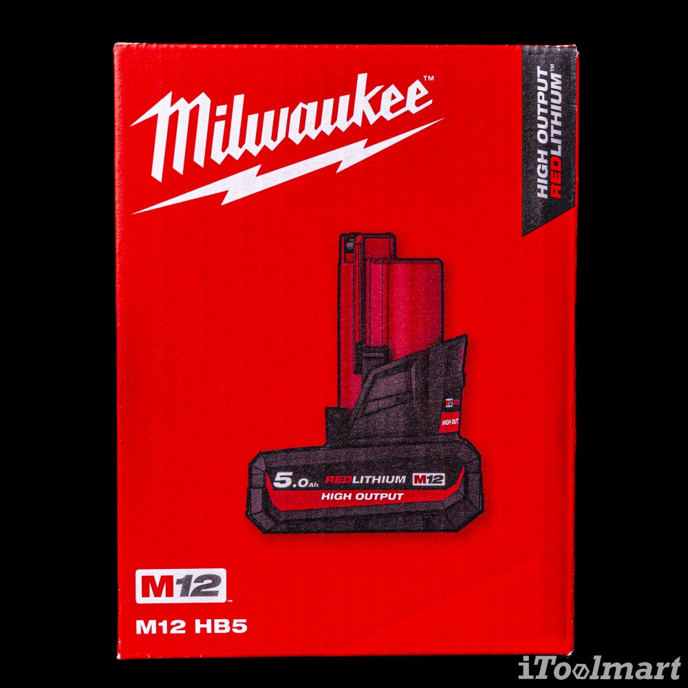 แบตเตอรี่ Milwaukee M12 HB5 12V. 5.0Ah.