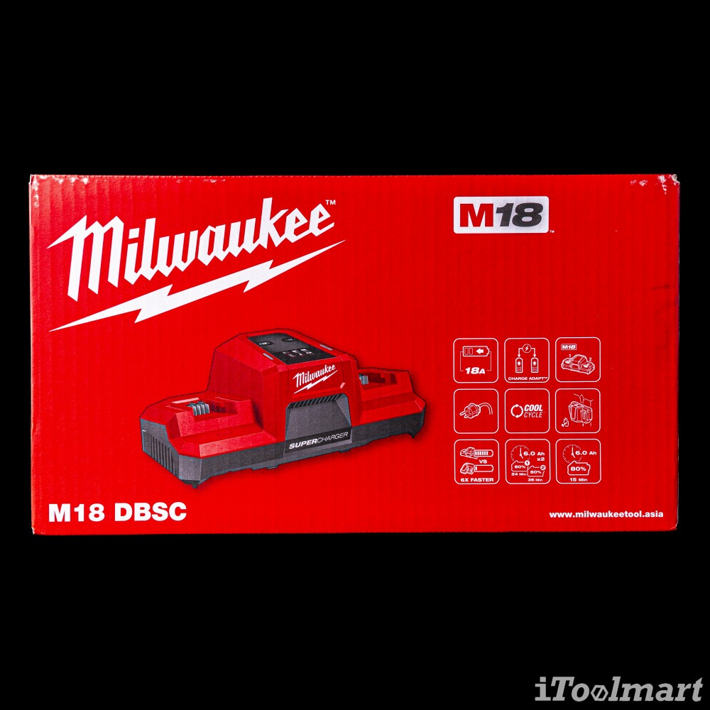 แท่นชาร์จแบตเตอรี่ ซุปเปอร์ชาร์จ Milwaukee M18 DBSC SA ชาร์จแบตได้ 2 ก้อน