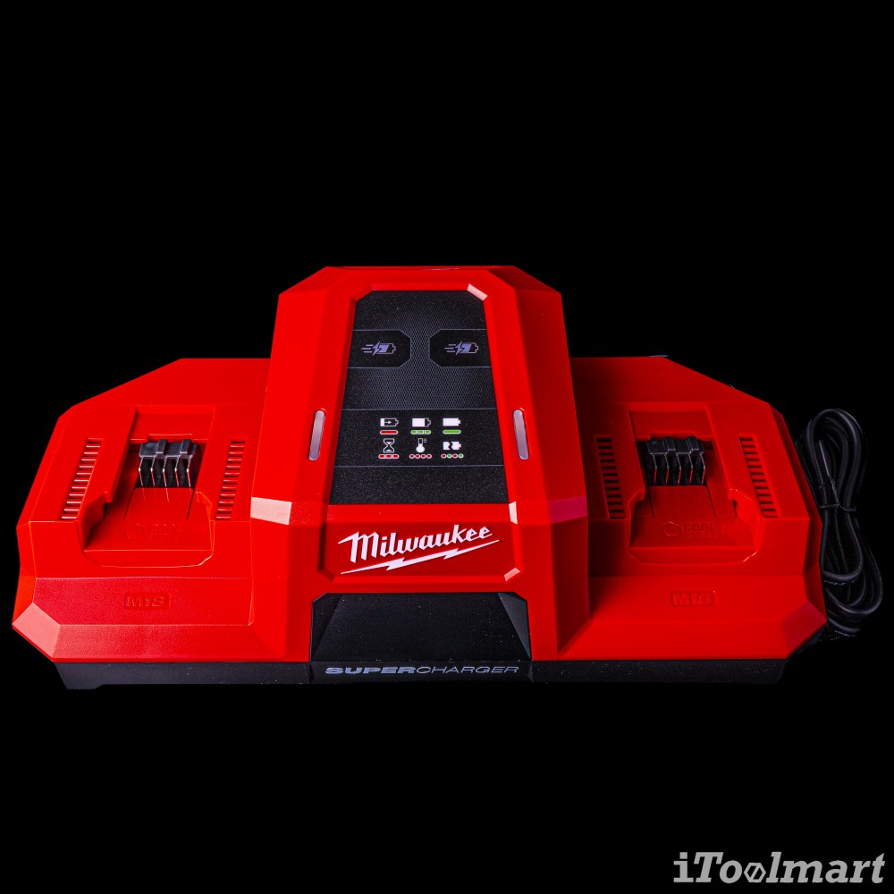 แท่นชาร์จแบตเตอรี่ ซุปเปอร์ชาร์จ Milwaukee M18 DBSC SA ชาร์จแบตได้ 2 ก้อน
