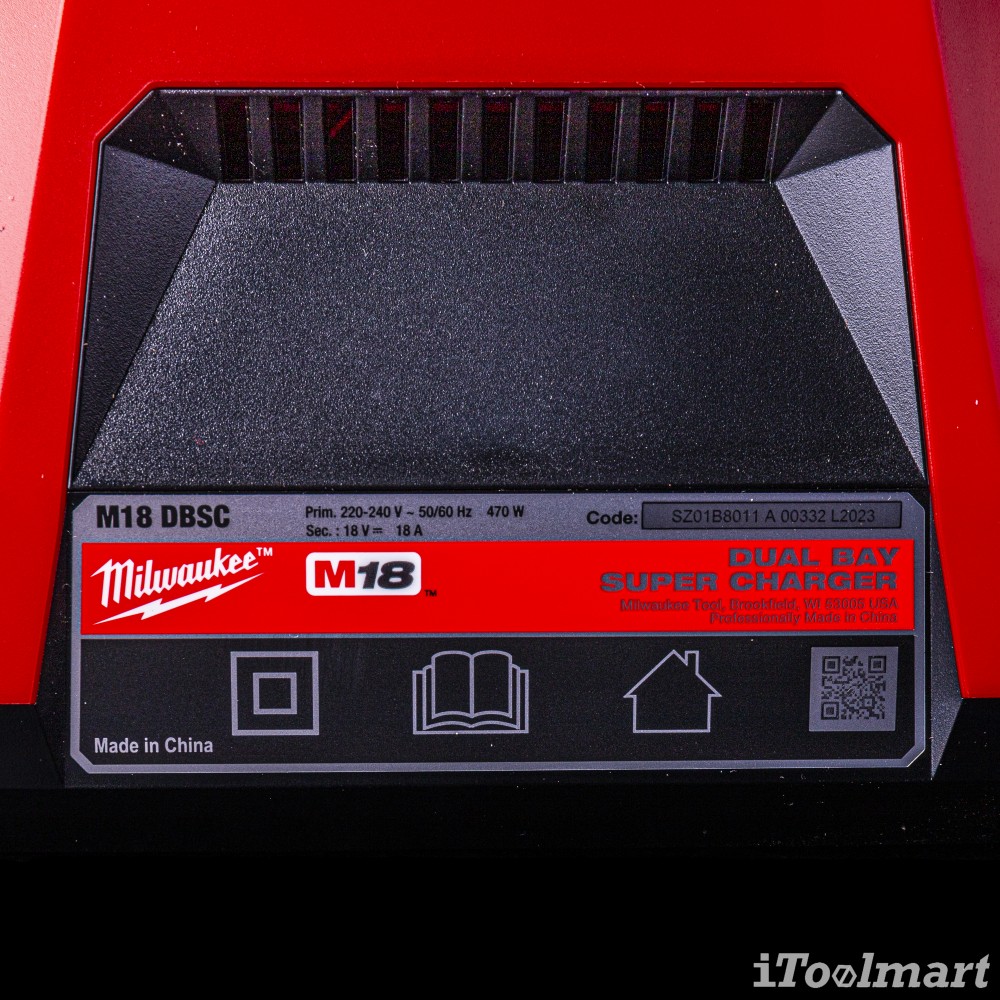 แท่นชาร์จแบตเตอรี่ ซุปเปอร์ชาร์จ Milwaukee M18 DBSC SA ชาร์จแบตได้ 2 ก้อน