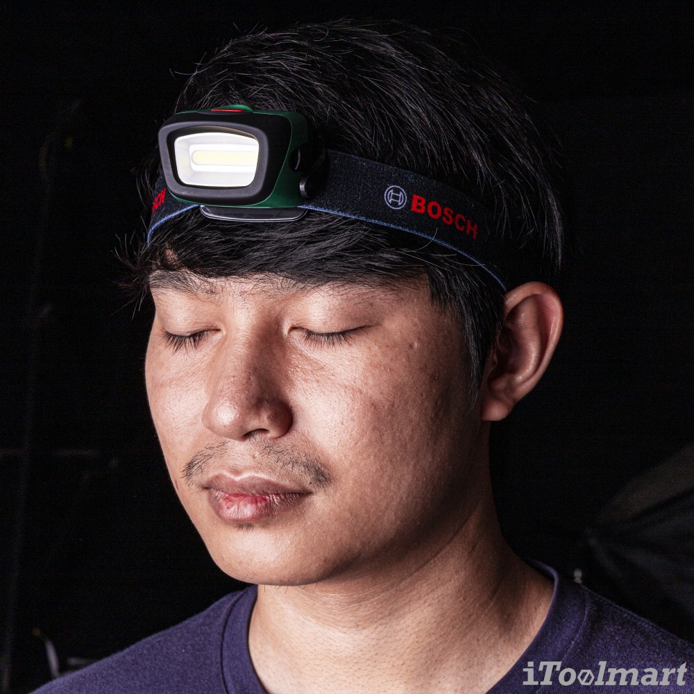 ไฟฉายแอลอีดี แบบคาดหัว BOSCH 1600A0307X ปรับไฟได้ 3 ระดับ