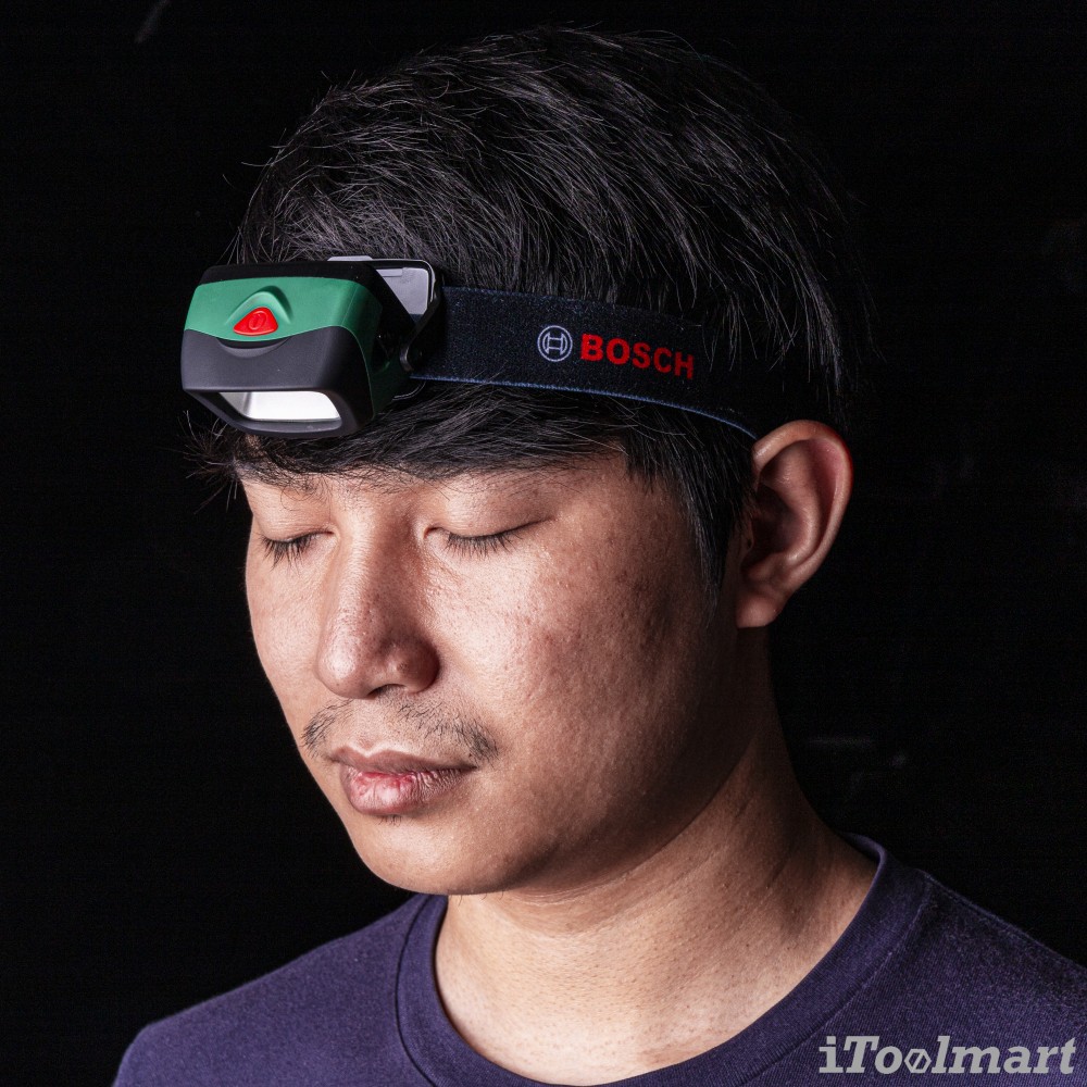 ไฟฉายแอลอีดี แบบคาดหัว BOSCH 1600A0307X ปรับไฟได้ 3 ระดับ
