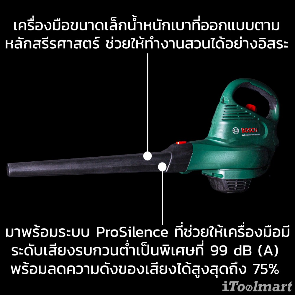 เครื่องเป่าลมไฟฟ้า Bosch UniversalGardenTidy 3000