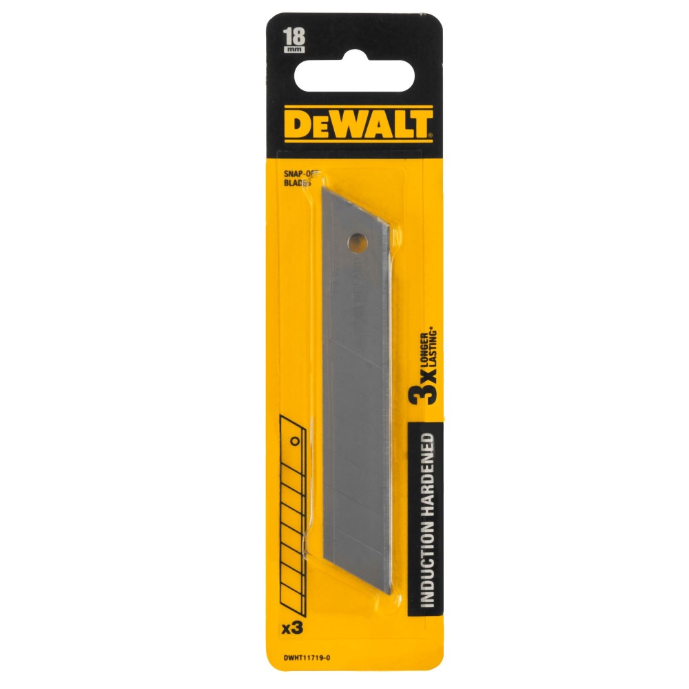 ใบมีดคัตเตอร์ DEWALT DWHT11719-0 ขนาด 18 มม. (3 ใบ)