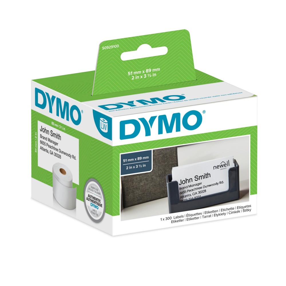 เทปกระดาษ ไม่มีกาว DYMO LabelWriter Name Badge S0929100 (51 มม. x 89 มม.)