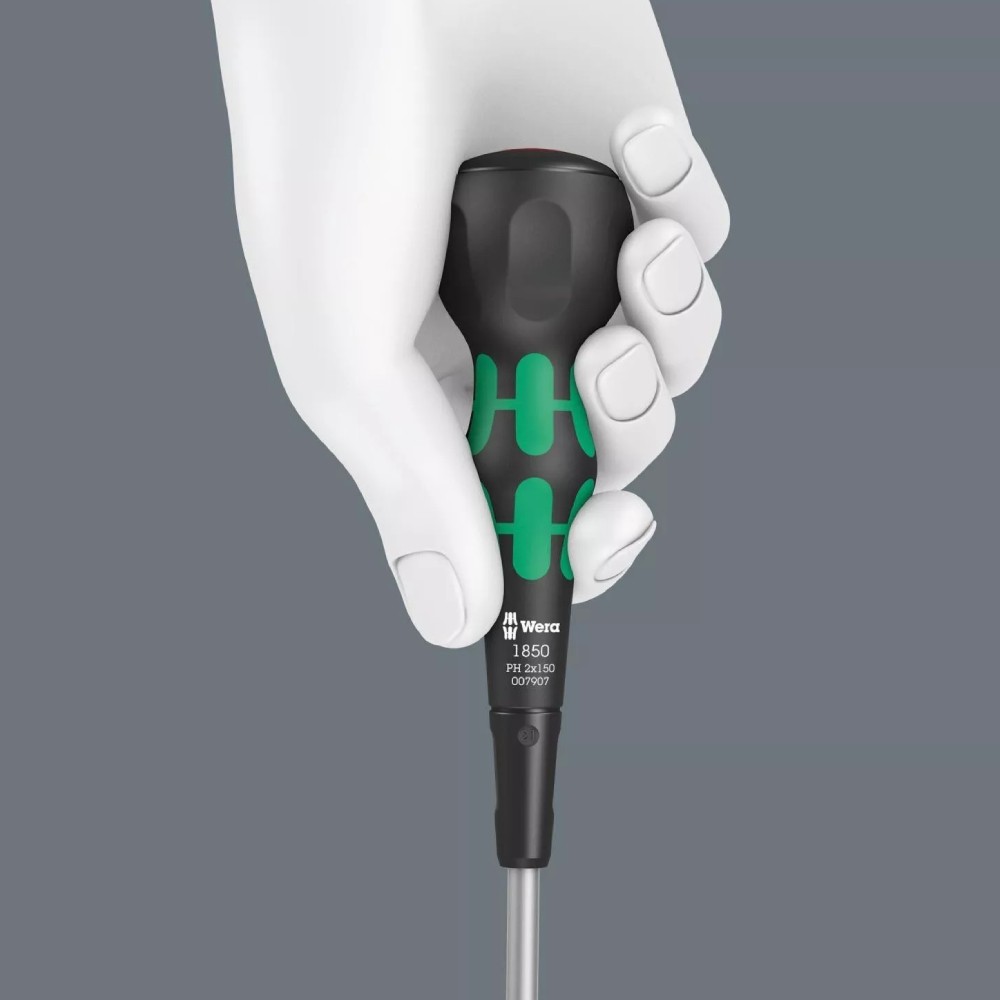 ไขควงด้ามบอล Wera 1850 Kraftform Ball-Grip PH 2 x 100 mm. 05007906001