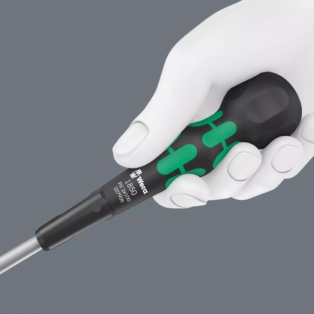 ไขควงด้ามบอล Wera 1850 Kraftform Ball-Grip PH 2 x 100 mm. 05007906001