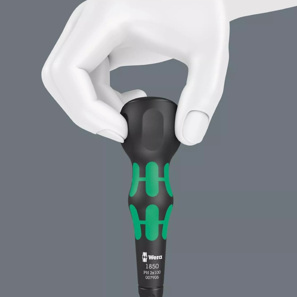 ไขควงด้ามบอล Wera 1850 Kraftform Ball-Grip PH 2 x 100 mm. 05007906001
