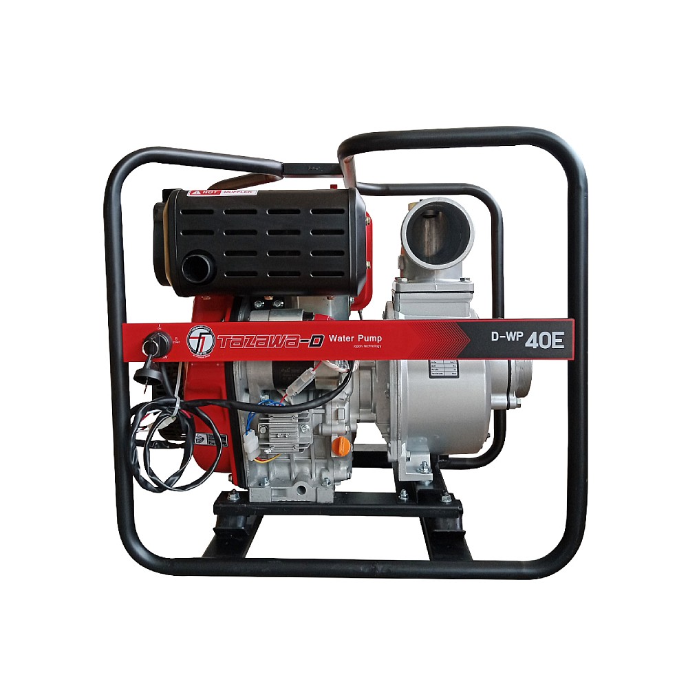 เครื่องสูบน้ำดีเซล TAZAWA D-WP40E ขนาด 4.0 นิ้ว กำลังเครื่องยนต์ 10 HP