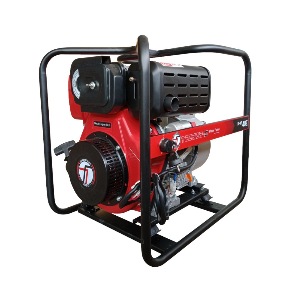 เครื่องสูบน้ำดีเซล TAZAWA D-WP40E ขนาด 4.0 นิ้ว กำลังเครื่องยนต์ 10 HP