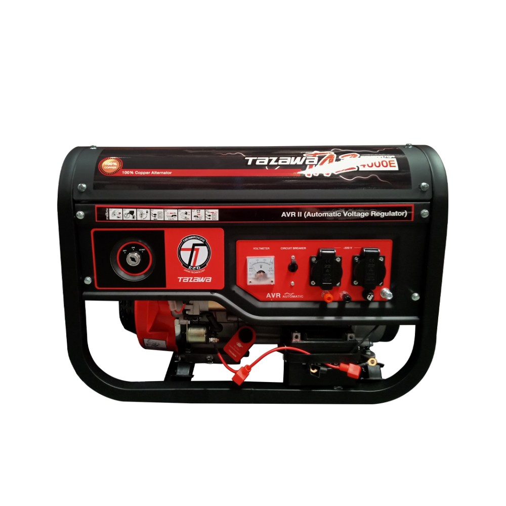 เครื่องปั่นไฟ เบนซิน TAZAWA TZ4000E ระบบกุญแจสตาร์ท กำลังไฟ 3.0 kW