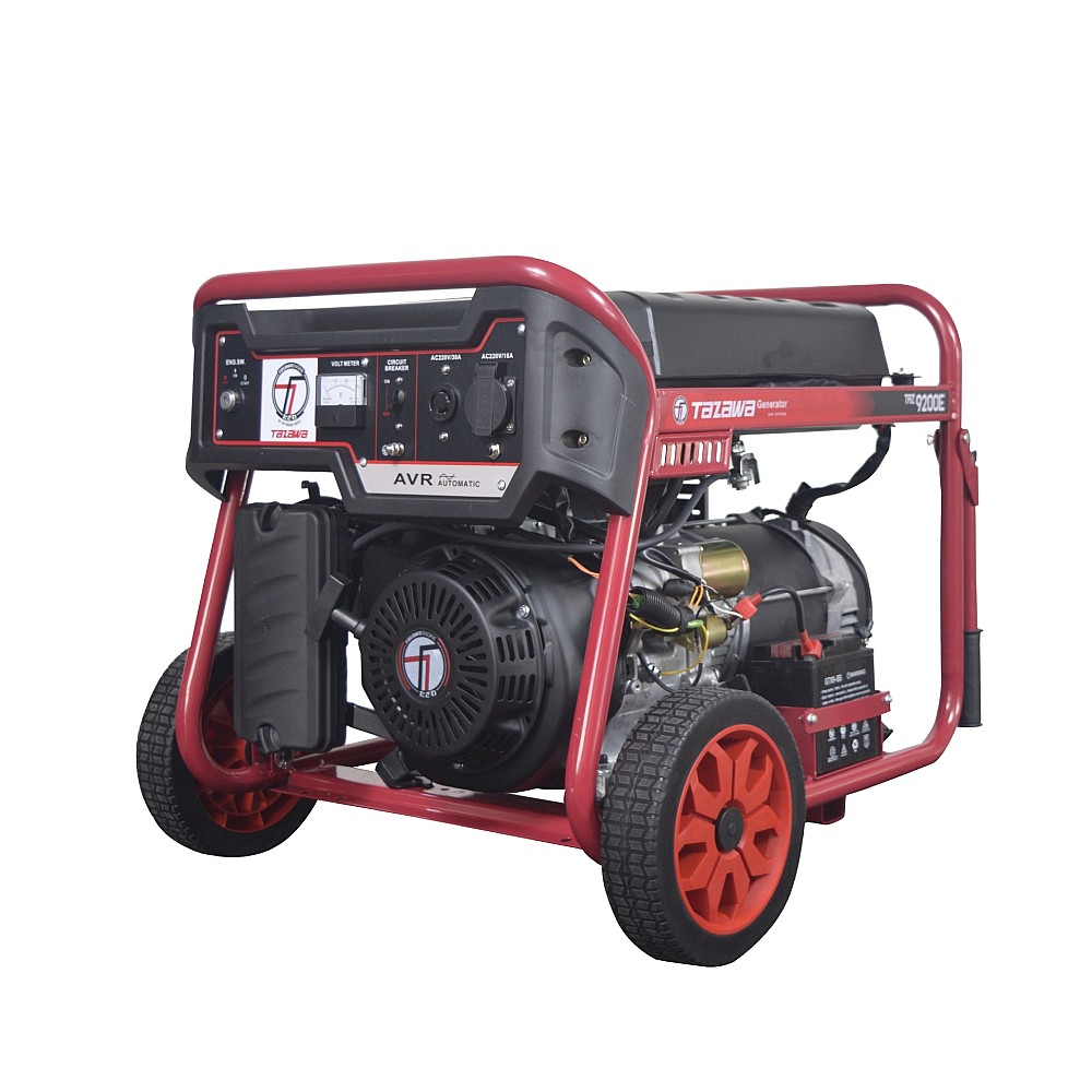 เครื่องปั่นไฟ เบนซิน TAZAWA TZ9200E ระบบกุญแจสตาร์ท กำลังไฟ 8.3 kW