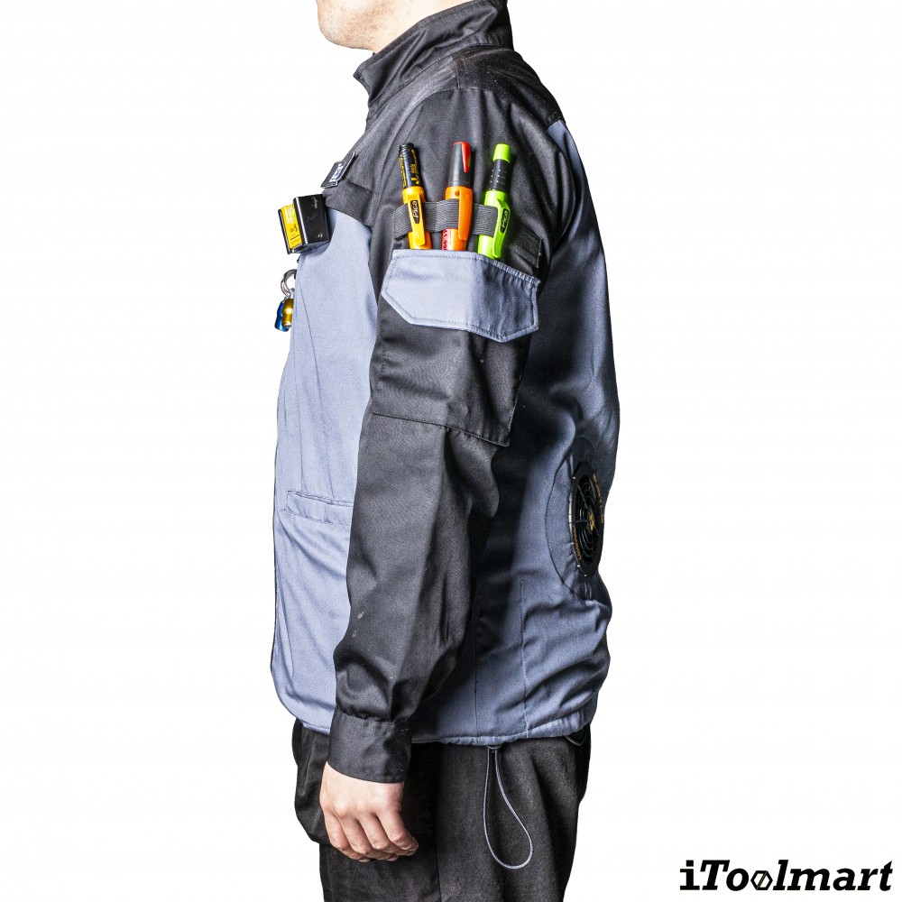 เสื้อพัดลม สำหรับงานเชื่อม TECHMAN ป้องกันสะเก็ดไฟ Size L