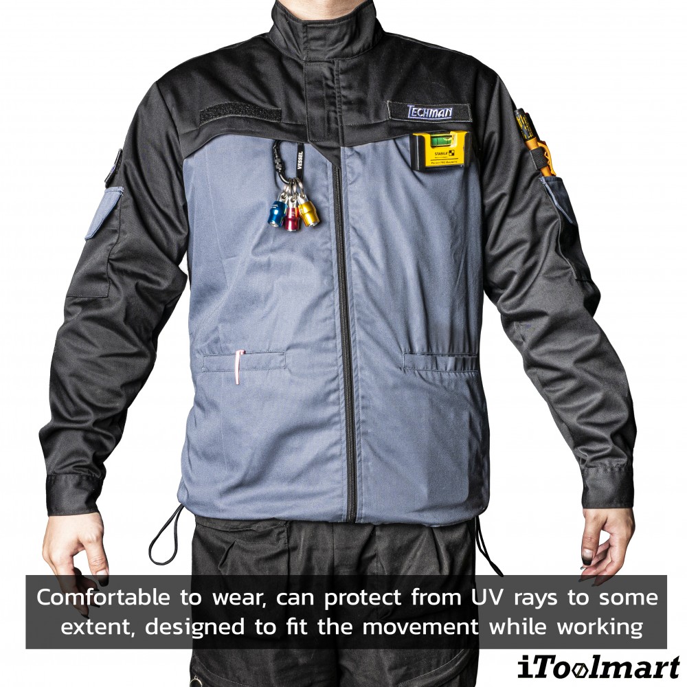 เสื้อพัดลม สำหรับงานเชื่อม TECHMAN ป้องกันสะเก็ดไฟ Size XL