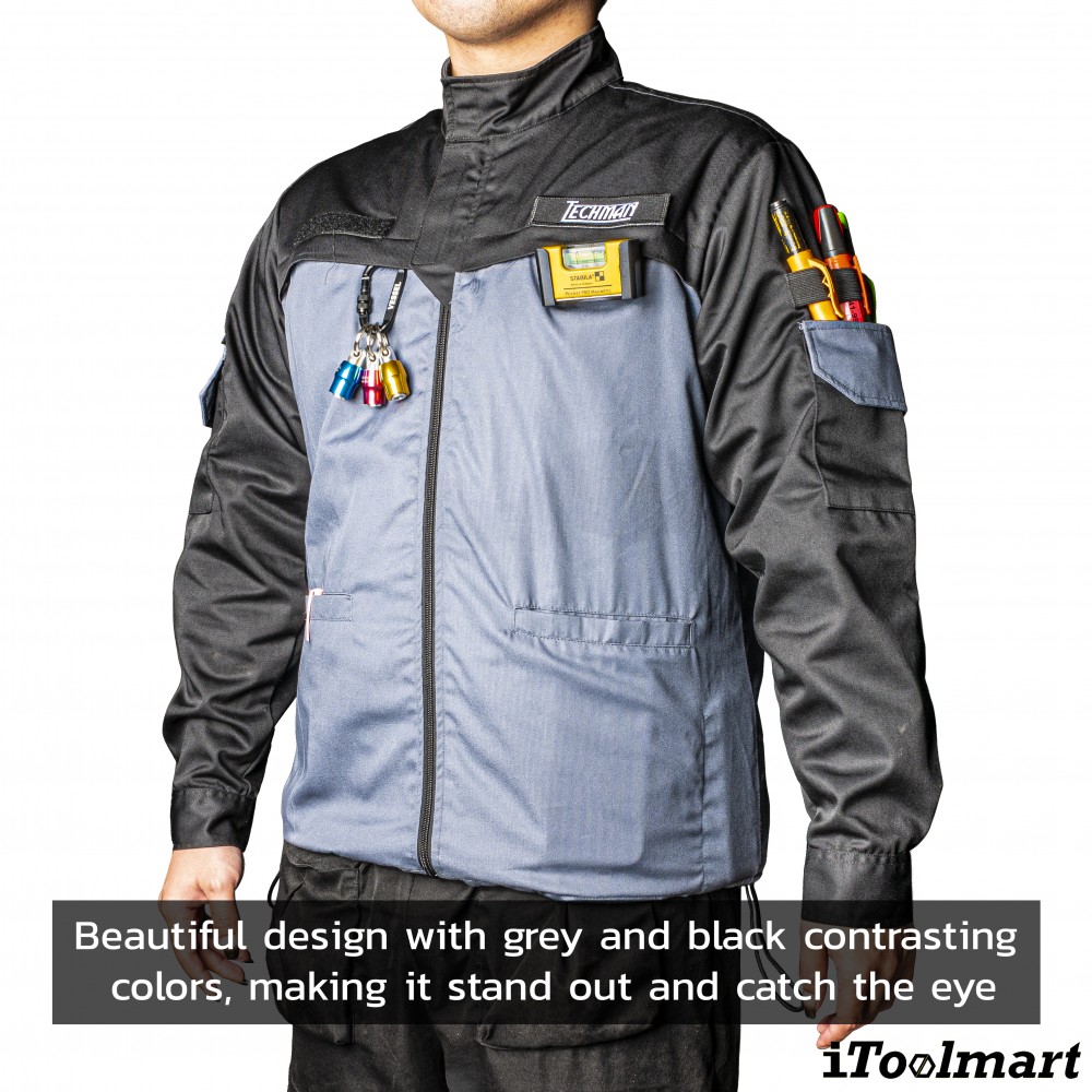 เสื้อพัดลม สำหรับงานเชื่อม TECHMAN ป้องกันสะเก็ดไฟ Size XL