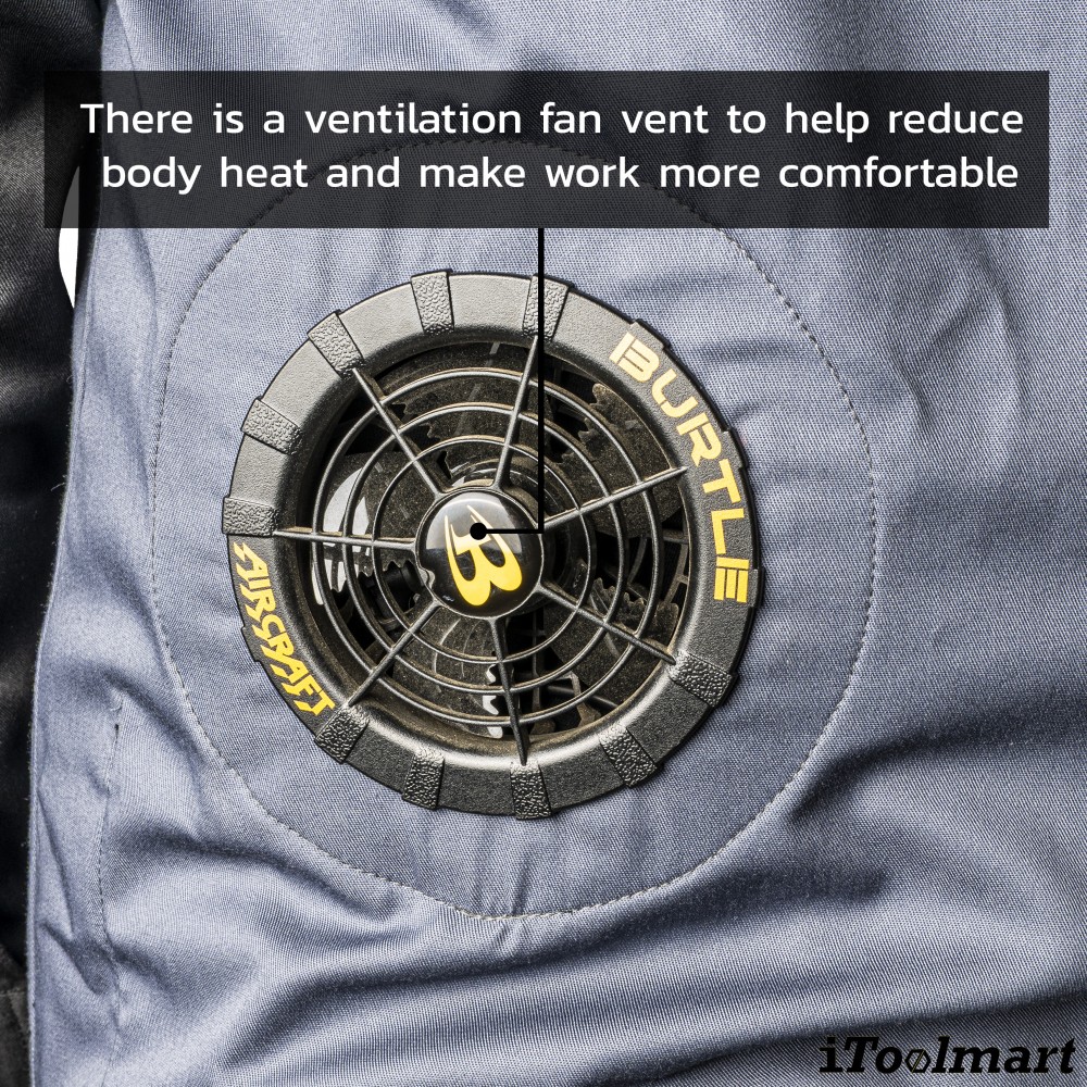 เสื้อพัดลม สำหรับงานเชื่อม TECHMAN ป้องกันสะเก็ดไฟ Size XL