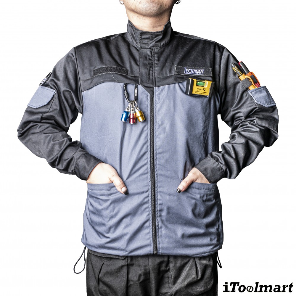เสื้อพัดลม สำหรับงานเชื่อม TECHMAN ป้องกันสะเก็ดไฟ Size XL
