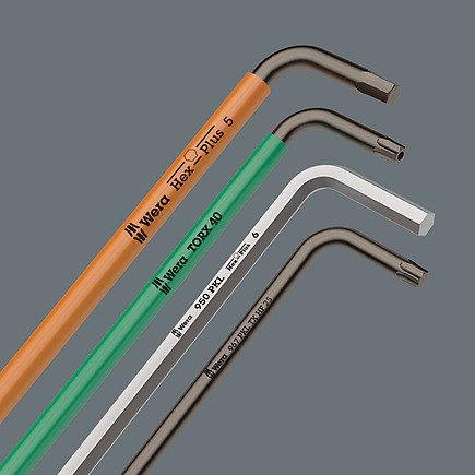 ประแจหกเหลี่ยมหัวบอล Wera 950 PKS L key  metric  chrome plated ขนาด 1 5 มม 