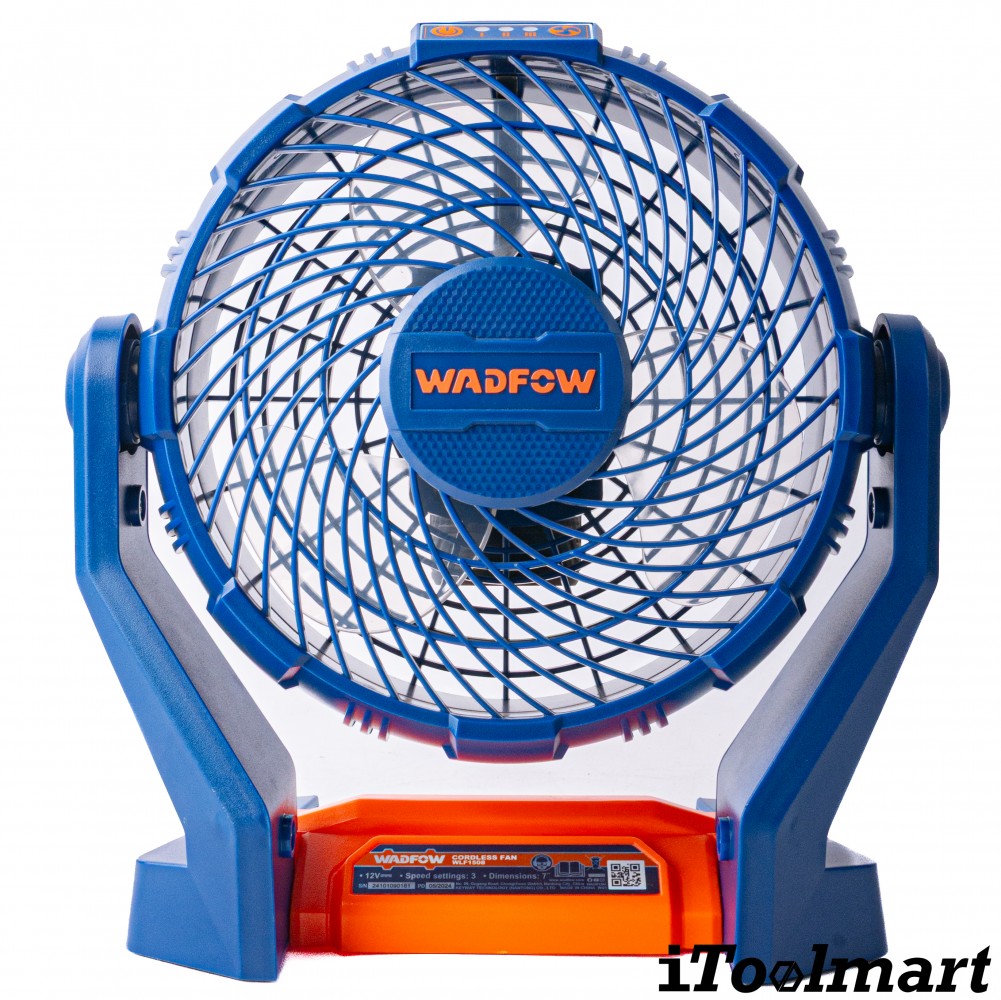 พัดลมไร้สาย WADFOW WLF1508 12V ขนาด 7 นิ้ว