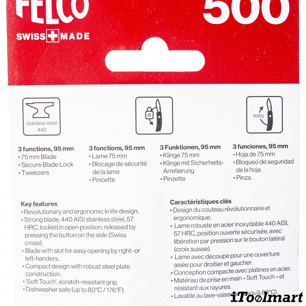 มีดพับอเนกประสงค์ FELCO 500 Swiss Knife 3 functions