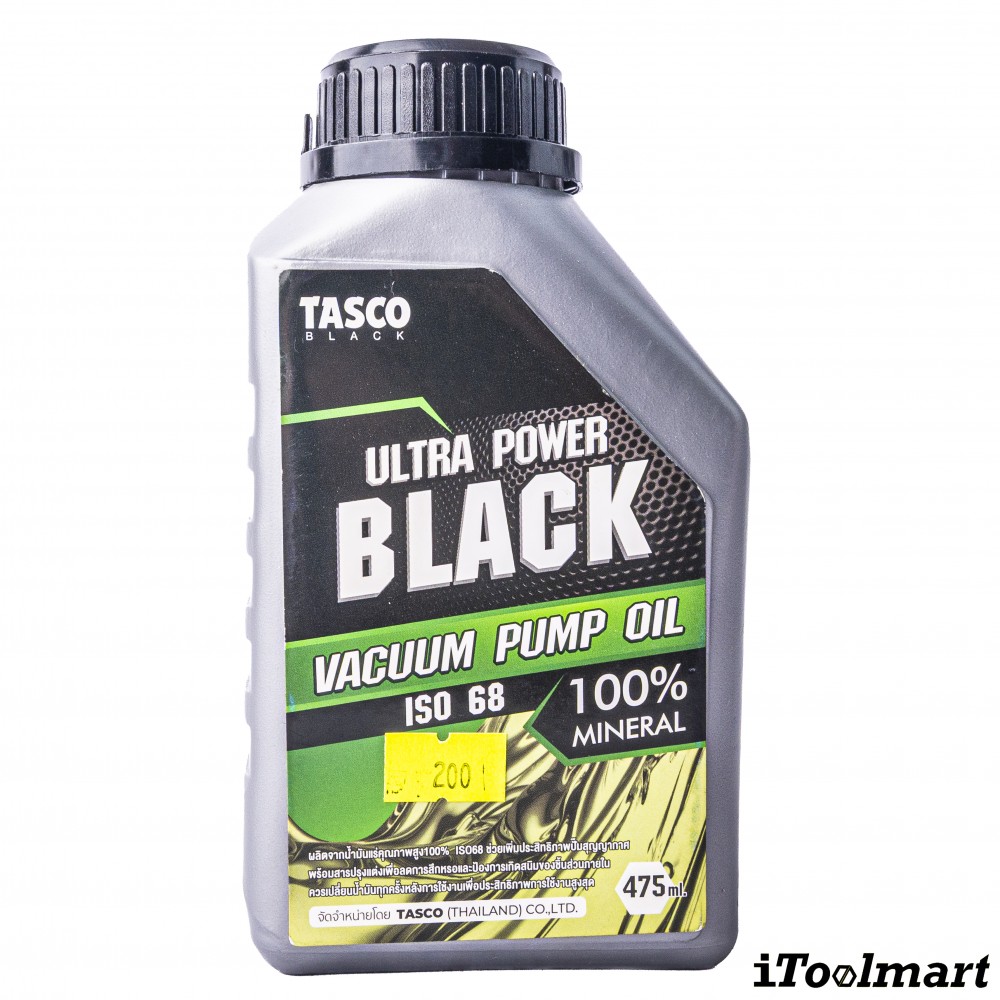 น้ำมันแวคคั่มปั๊ม TASCO BLACK VO68 Ultra Power Black 475 ml 