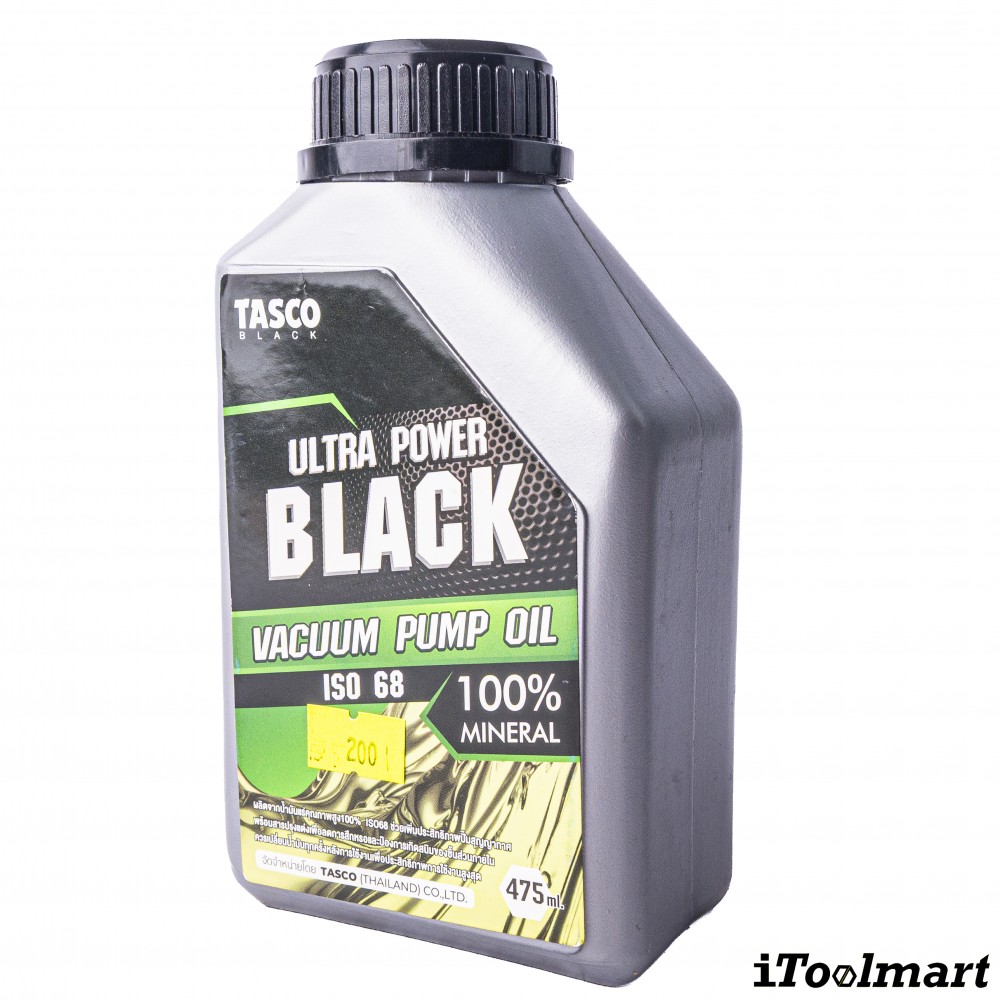 น้ำมันแวคคั่มปั๊ม TASCO BLACK VO68 Ultra Power Black 475 ml 