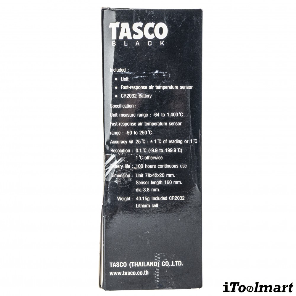เครื่องวัดอุณหภูมิ TASCO BLACK TBA50 ช่วงการวัด  50 ถึง 250 °C