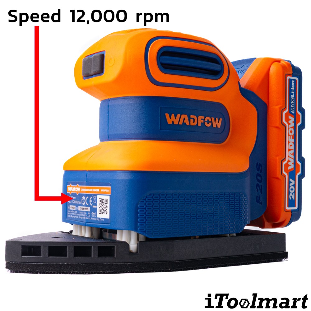 เครื่องขัดกระดาษทรายสามเหลี่ยมไร้สาย WADFOW WRAP5021 20V 