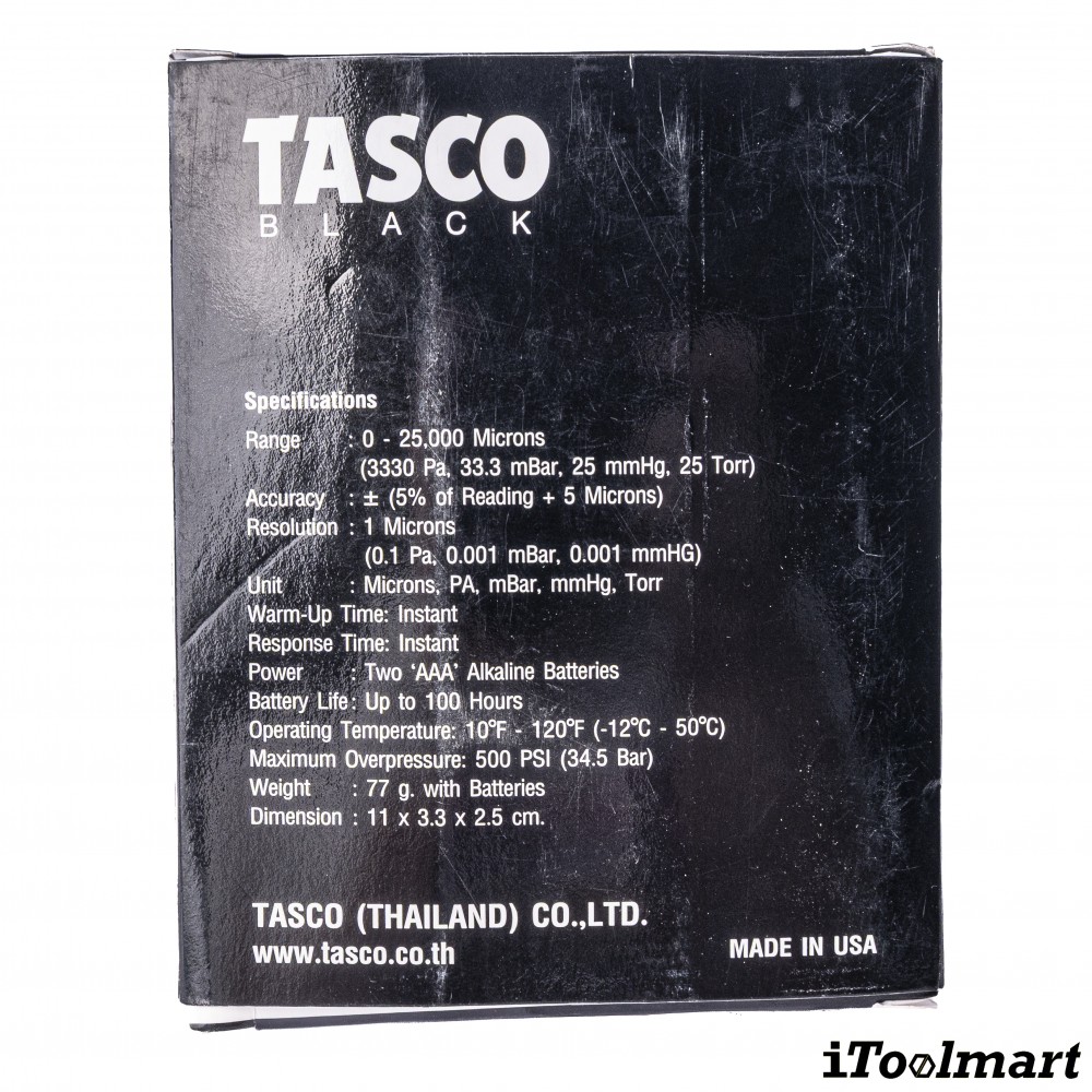 ชุดไมครอนเกจ TASCO BLACK TB635 T VAC MINI BV SET