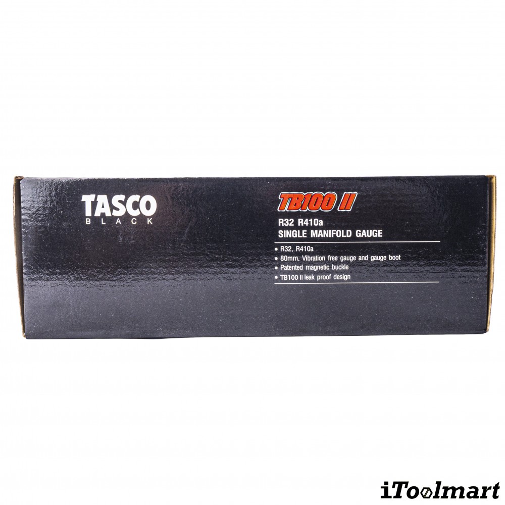 เกจวัดน้ำยาแอร์ เกจเดี่ยว TASCO BLACK TB100 ii สำหรับน้ำยา R32  R410A