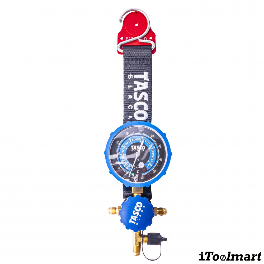 เกจวัดน้ำยาแอร์ เกจเดี่ยว TASCO BLACK TB100 ii สำหรับน้ำยา R32  R410A