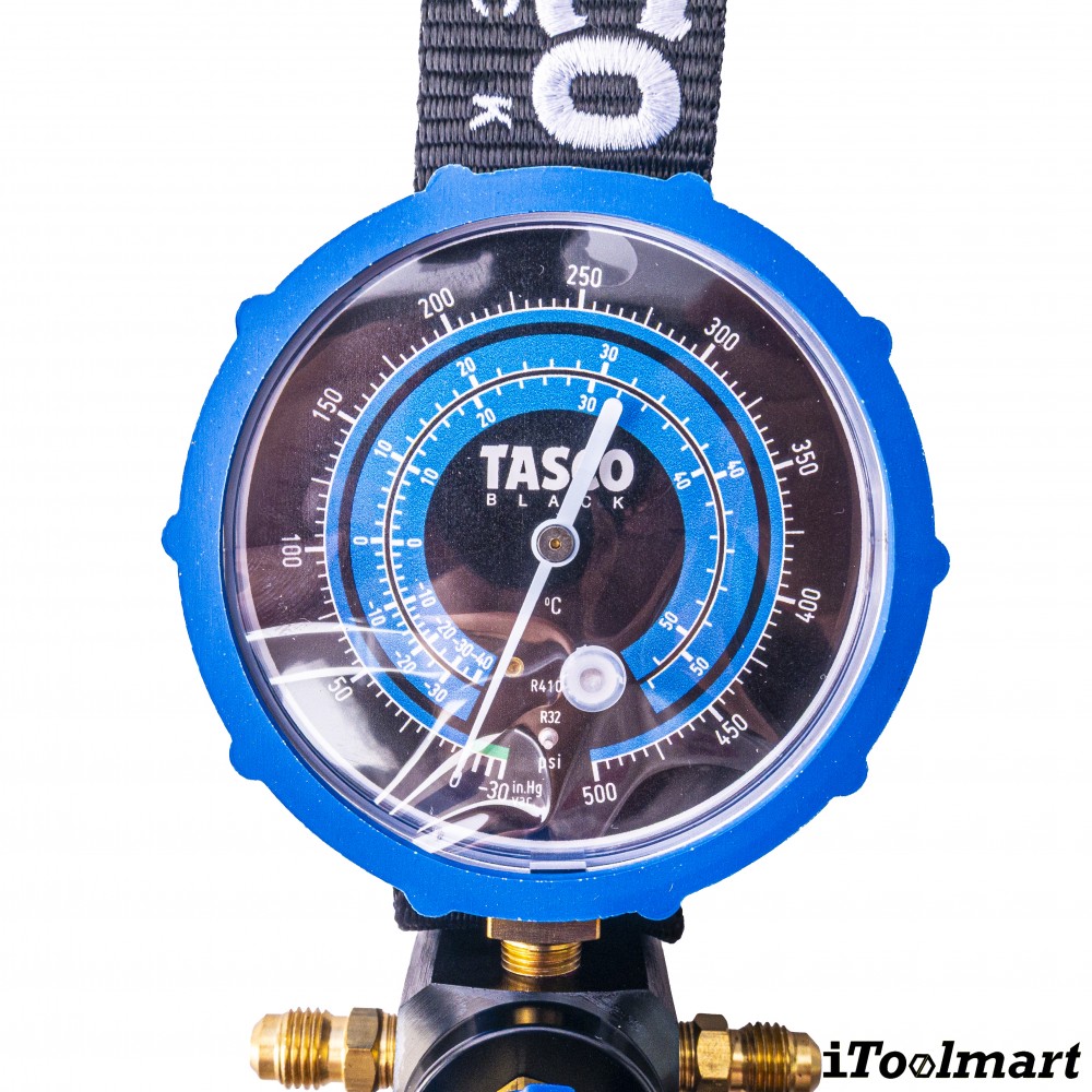 เกจวัดน้ำยาแอร์ เกจเดี่ยว TASCO BLACK TB100 ii สำหรับน้ำยา R32  R410A