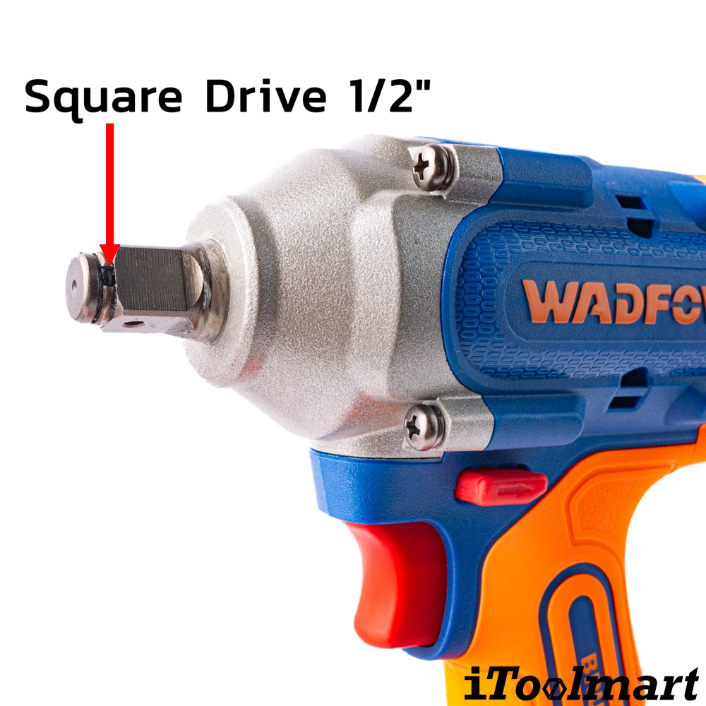 บล็อกกระแทกไร้สาย WADFOW WWCD1B481 ขนาด 1 2 นิ้ว 20V  พร้อมแบตเตอรี่และแท่นชาร์จ