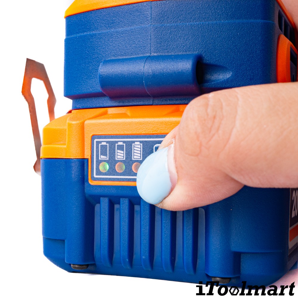 บล็อกกระแทกไร้สาย WADFOW WWCD1B481 ขนาด 1 2 นิ้ว 20V  พร้อมแบตเตอรี่และแท่นชาร์จ